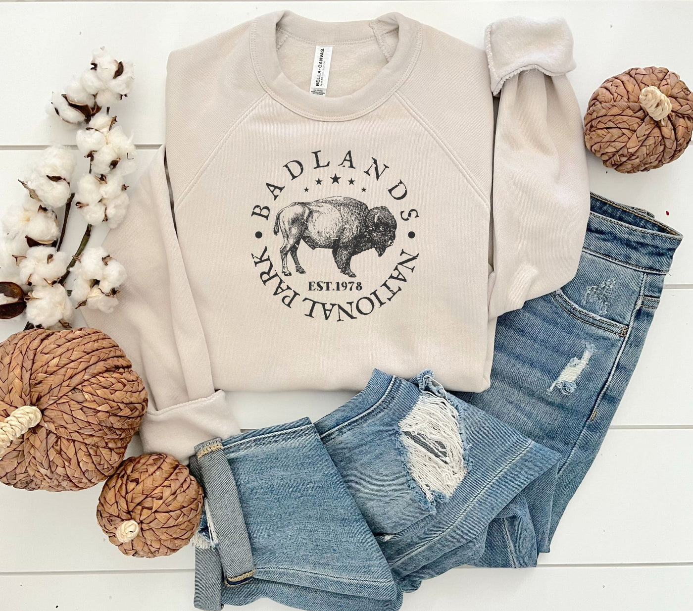 Badlands Buffalo Park Crewneck Sweatshirt