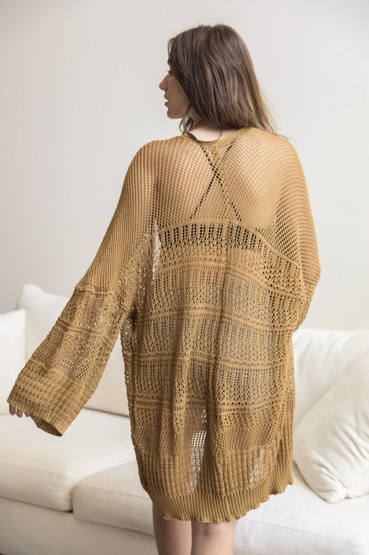 Netted into Dusk Cardigan