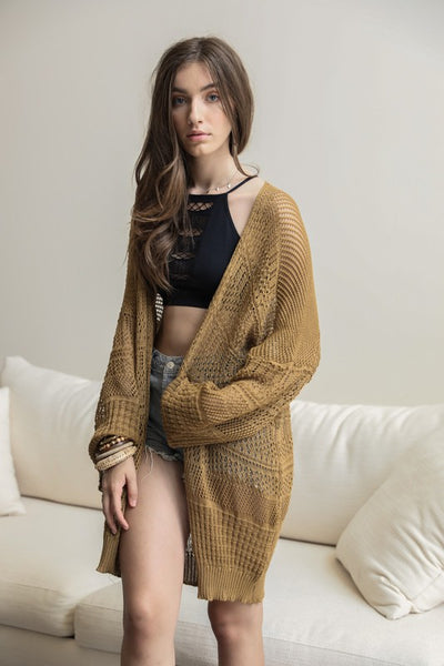 Netted into Dusk Cardigan