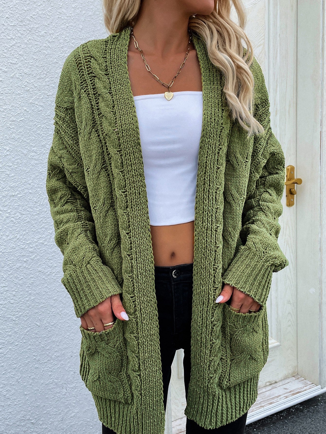 Cable-Knit Cardigan