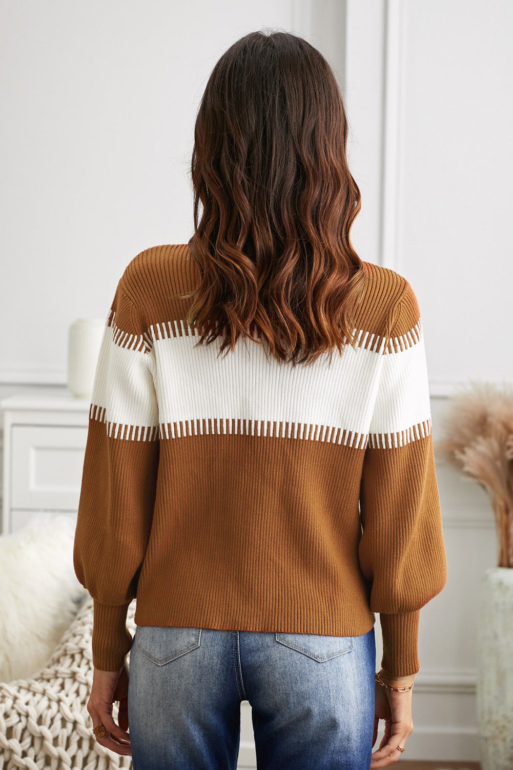 Colorblock Two Tone Sweater