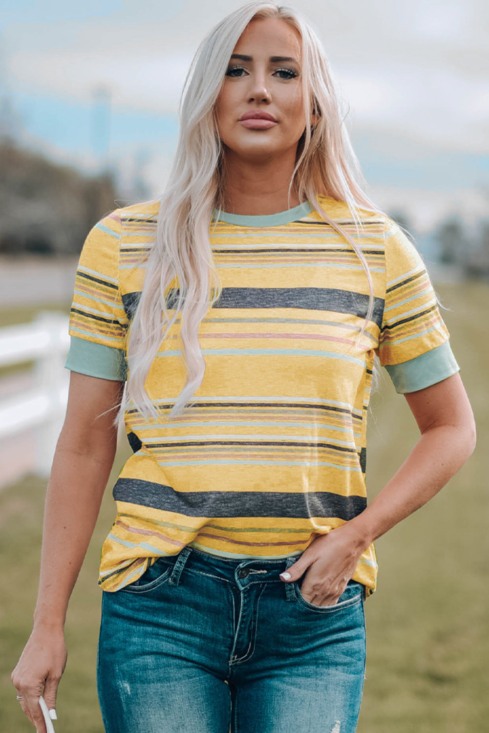 Multicolored Striped Trendy Shirt