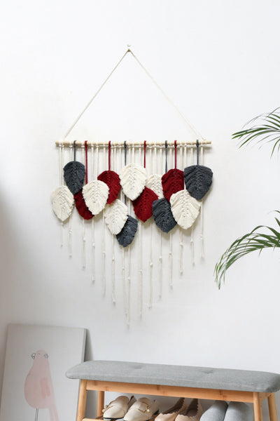 Hand-Woven Feather Wall Hanging